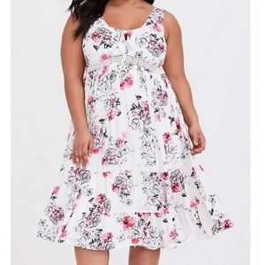 Torrid summer flow floral print dress size 2